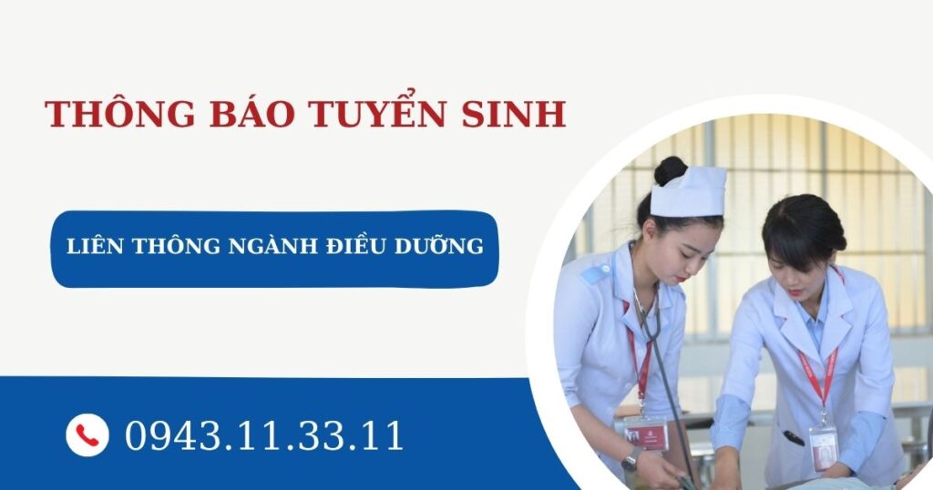 Thông báo tuyển sinh Liên thông ngành Điều dưỡng