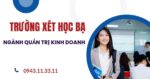 Trường xét học bạ ngành Quản trị kinh doanh